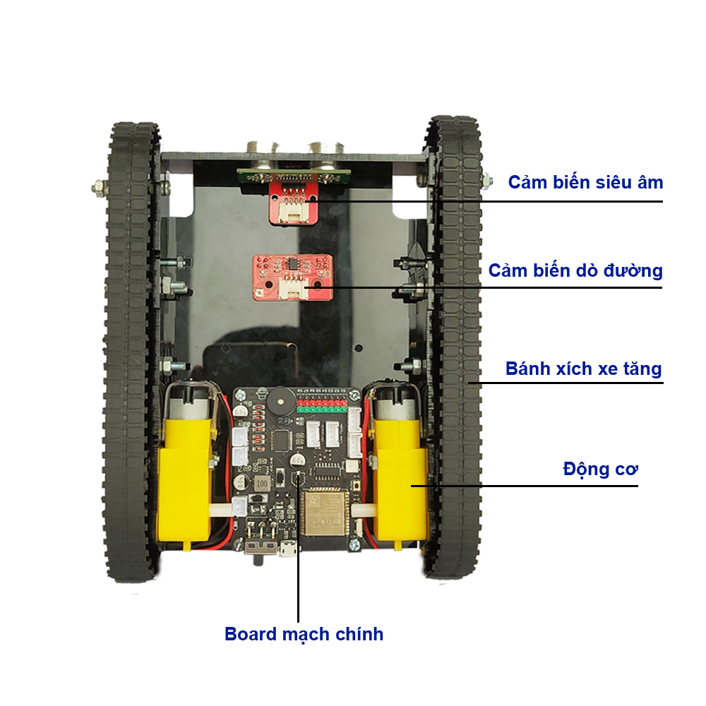 Mặt dưới xe tăng chiến đấu tankbot