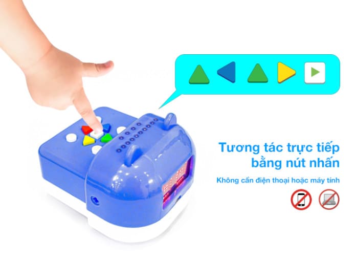 Tương tác trực quan bằng nút nhấn trên robot Rio