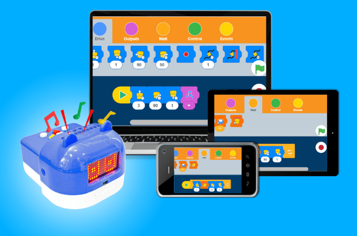 Robot giáo dục sớm Rio hỗ trợ lập trình nâng caao trên App