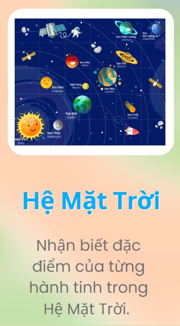 Bản đồ của robot mầm non Rio - Hệ Mặt Trời