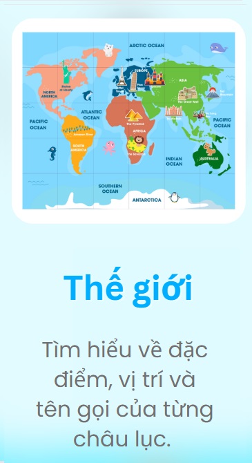 Bản đồ thế giới - Robot giáo dục mầm non Rio