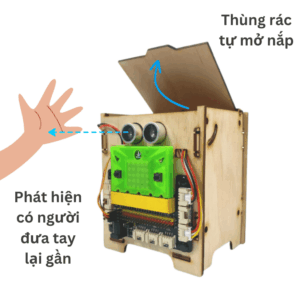 thùng rác tự mở nắp