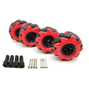 Bánh xe Mecanum K2 - Bộ 4 kèm trụ nhựa và ốc